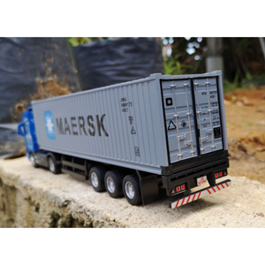تریلی کانتینردار آبی مدل بنز آکتروس 1:50 Container Trailer Model Benz Actros_اسباب بازی